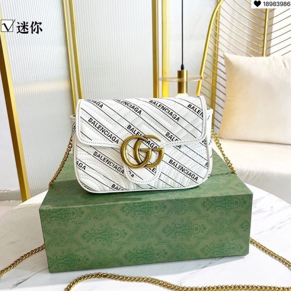 一目惚れ♪グッチ バレンシアガ 偽物〔GGマーモント〕ザ ハッカー プロジェクト スモールバッグ gue18199 - 画像 (4)
