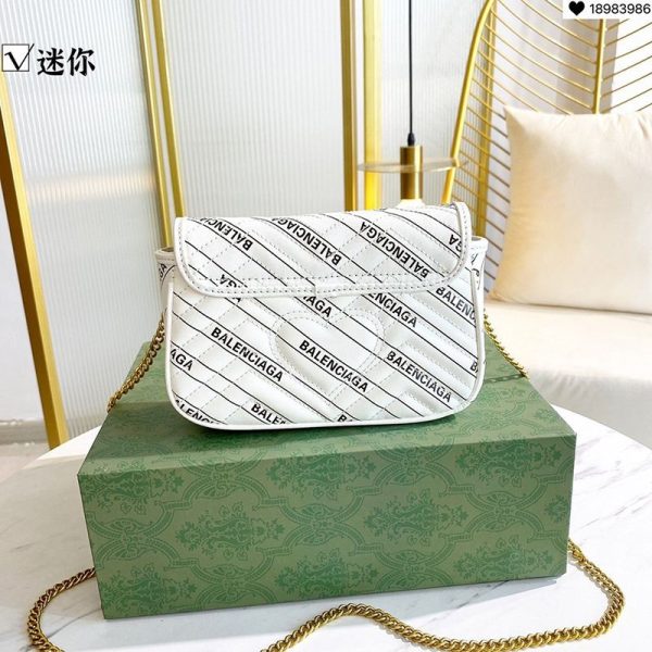 一目惚れ♪グッチ バレンシアガ 偽物〔GGマーモント〕ザ ハッカー プロジェクト スモールバッグ gue18199 - 画像 (6)