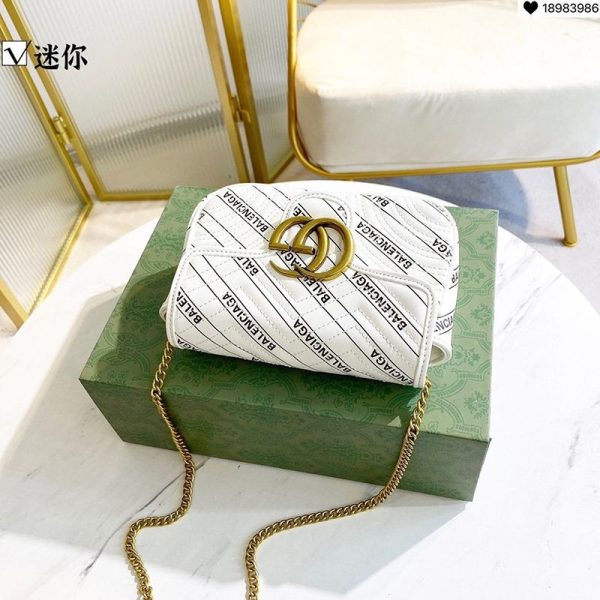 一目惚れ♪グッチ バレンシアガ 偽物〔GGマーモント〕ザ ハッカー プロジェクト スモールバッグ gue18199 - 画像 (9)