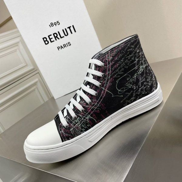 定番ベルルッティ スニーカー コピー 超人気◆ベルルッティ◆ScrittoCanvas ハイカット beb76591 - 画像 (4)