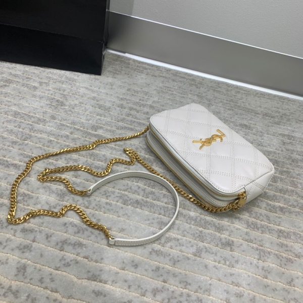 大人気！サンローラン ショルダーバッグ 偽物 ベッキー ダブルジップポーチ ラムスキン 6089411D3099207 - 画像 (5)