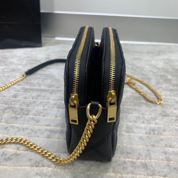 21-22AWサンローラン ショルダーバッグ 偽物 ベッキー ダブルジップポーチ ラムスキン 6089411D3096805 - 画像 (4)