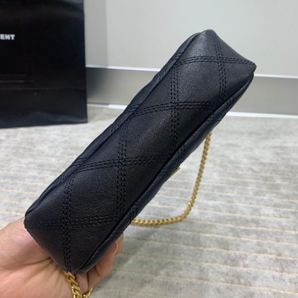 21-22AWサンローラン ショルダーバッグ 偽物 ベッキー ダブルジップポーチ ラムスキン 6089411D3096805 - 画像 (9)