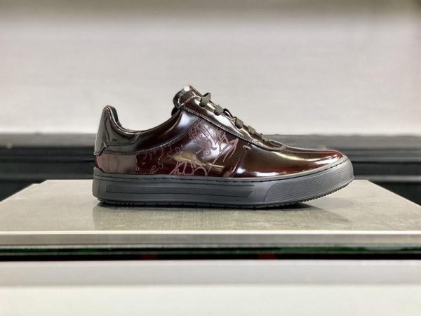 履き心地の良い ベルルッティ プレイタイムスクリットレザースニーカー bei18199 - 画像 (3)