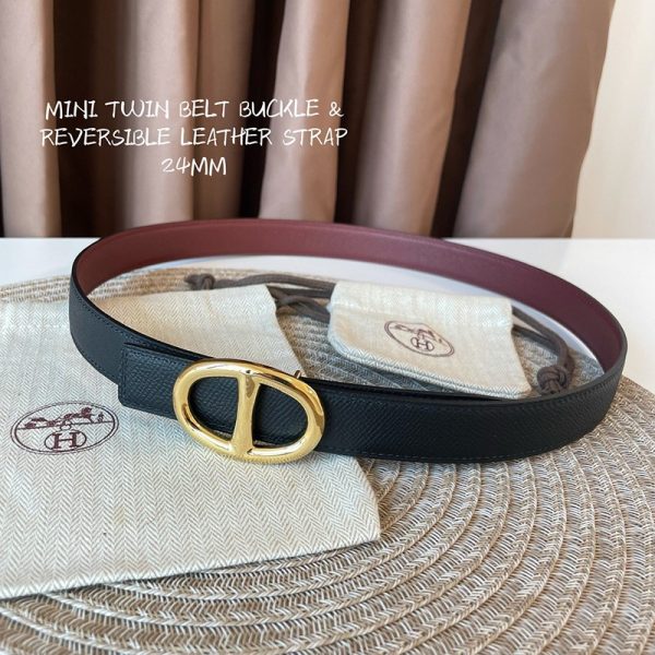 世界中で大人気♪エルメス ベルト 偽物 ベルトバックル シェーヌ・ダンクル ブルベルト 24mm H081777CAAA095 - 画像 (2)
