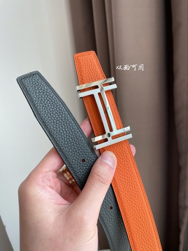大人気!!新色エルメス ベルト コピー☆ベルトバックル H オ カレ リバーシブルベルト 32mm erm78077 - 画像 (2)