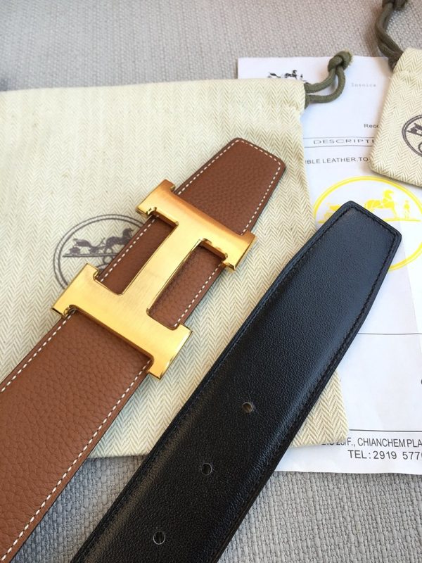 送料込エルメス Hベルト 偽物☆ベルトバックル ミニ コンスタンス リバーシブルベルト38mm ery17295 - 画像 (5)