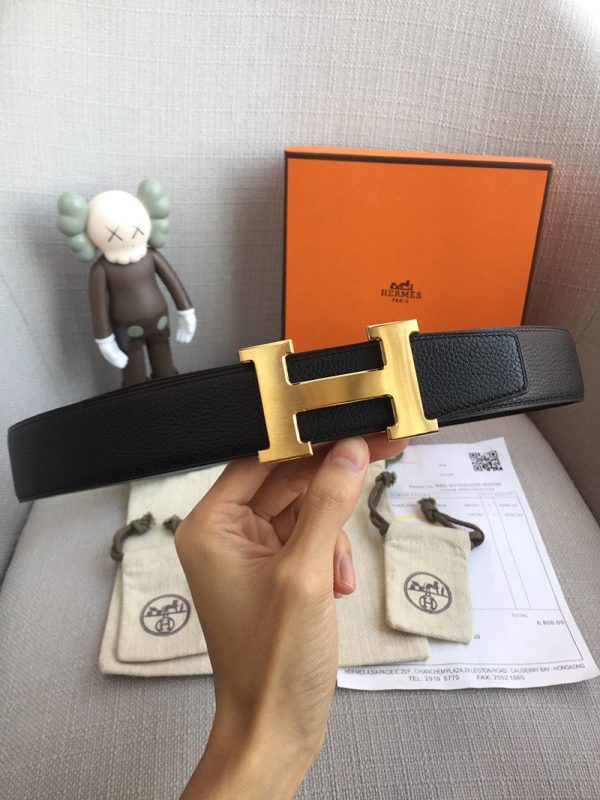 希少色エルメス Hベルト 偽物☆ベルトバックル ミニ コンスタンス リバーシブルベルト38mm erw50890 - 画像 (3)