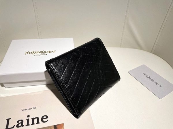 大人気!!新色 サンローラン☆待望の3つ折りミニ財布 コピー Sai99401 - 画像 (6)