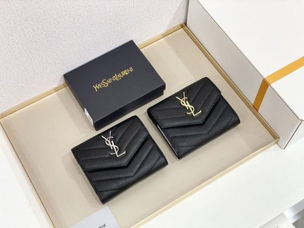 目を惹くカラー サンローラン☆待望の3つ折りミニ財布 偽物 Saw01566 - 画像 (2)