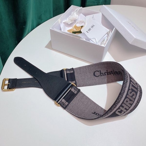 超希少！CHRISTIAN ディオール 偽物 キャンバスベルト 65mm dec53537 - 画像 (2)