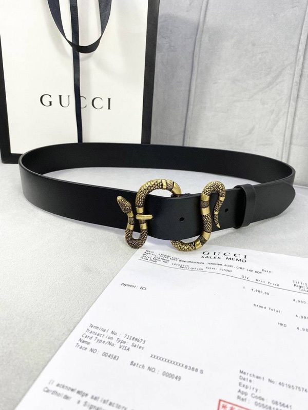 【人気】グッチ ベルト コピーN級品 Gスネーク 4cm幅 gue23704 - 画像 (2)