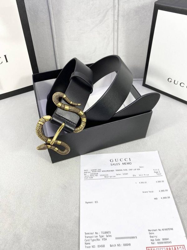 【人気】グッチ ベルト コピーN級品 Gスネーク 4cm幅 gue23704 - 画像 (3)