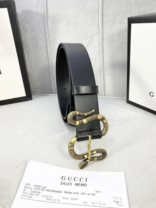 【人気】グッチ ベルト コピーN級品 Gスネーク 4cm幅 gue23704 - 画像 (8)