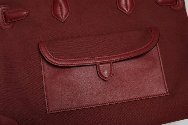 目を惹くカラー★エルメス バーキン カーゴ 偽物 35cm トワルアッシュ×スイフト erx54660 - 画像 (3)