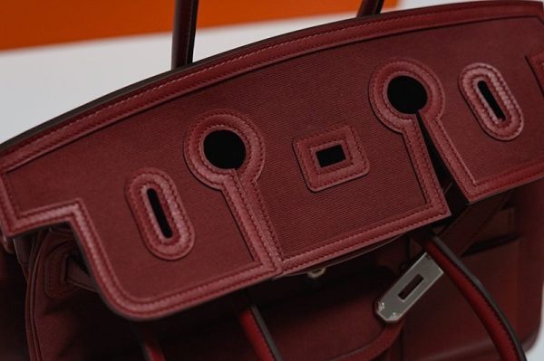 目を惹くカラー★エルメス バーキン カーゴ 偽物 35cm トワルアッシュ×スイフト erx54660 - 画像 (7)