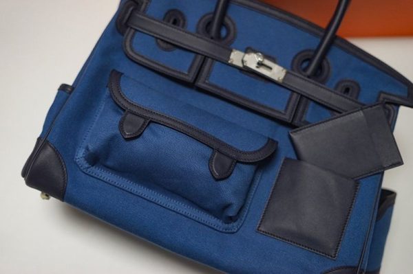 可愛いエルメス バーキン カーゴ コピー 35cm トワルアッシュ×スイフト ery58763 - 画像 (5)