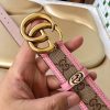 ☆超人気☆グッチ 偽物 キャンバスGG柄ベルトダークブラウン 3.5cm幅 gub50230 - 画像 (2)