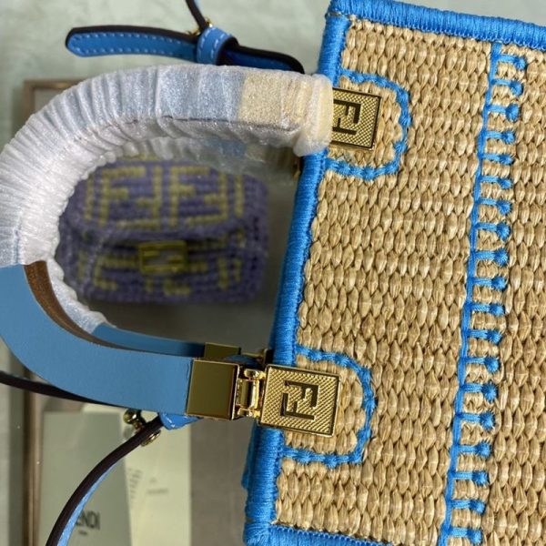 大人気!!新色すぐ届 フェンディ ミニショッパーバッグ コピー ラフィア 8BS051AFQPF1ELX - 画像 (8)