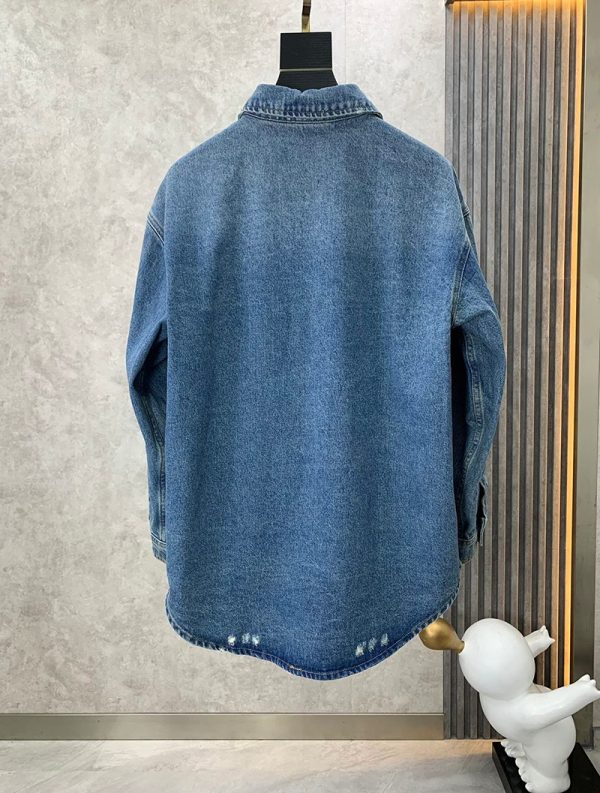 送料込 プラダ  偽物 オーバーサイズ オーガニックデニム シャツ pug48313 - 画像 (8)