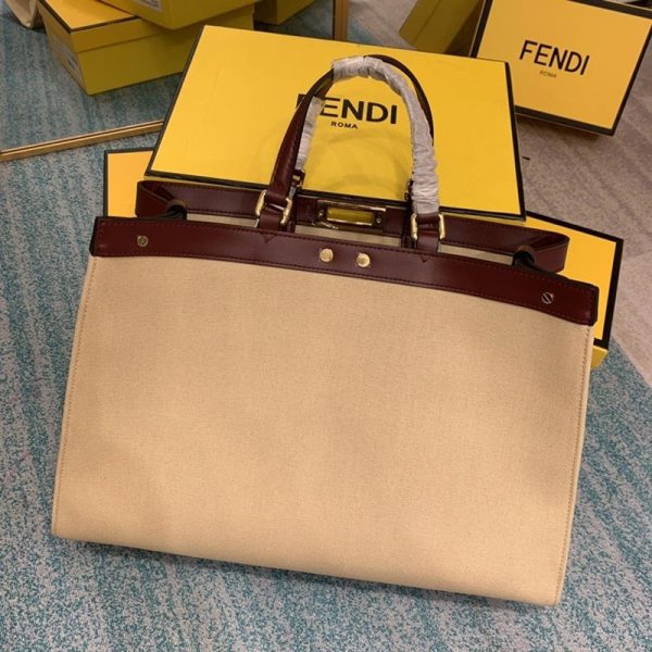 秋冬新作フェンディ ピーカブー 偽物 エックストート キャンバス バッグ fej50362 - 画像 (2)
