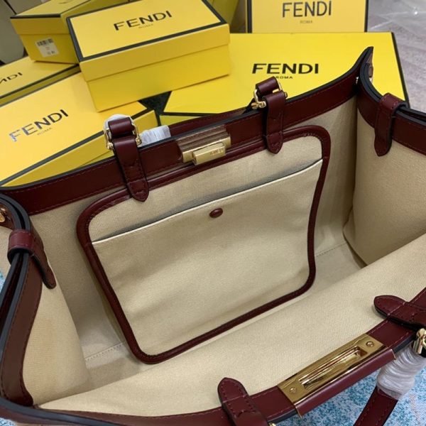 秋冬新作フェンディ ピーカブー 偽物 エックストート キャンバス バッグ fej50362 - 画像 (7)
