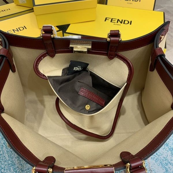 秋冬新作フェンディ ピーカブー 偽物 エックストート キャンバス バッグ fej50362 - 画像 (8)