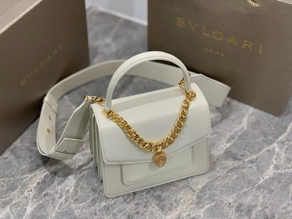 人気急上昇【ブルガリ】新色! SERPENTI FOREVER 白 ナッパ ハンドバッグ 偽物 Buj11725 - 画像 (5)