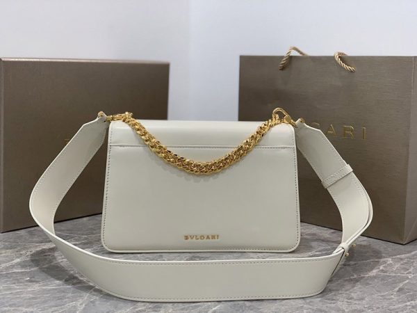 送料込【ブルガリ】新色! SERPENTI FOREVER 白 ナッパ ハンドバッグ Buy87368 - 画像 (3)