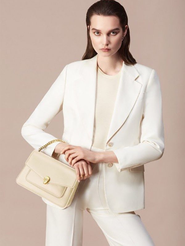 送料込【ブルガリ】新色! SERPENTI FOREVER 白 ナッパ ハンドバッグ Buy87368 - 画像 (10)
