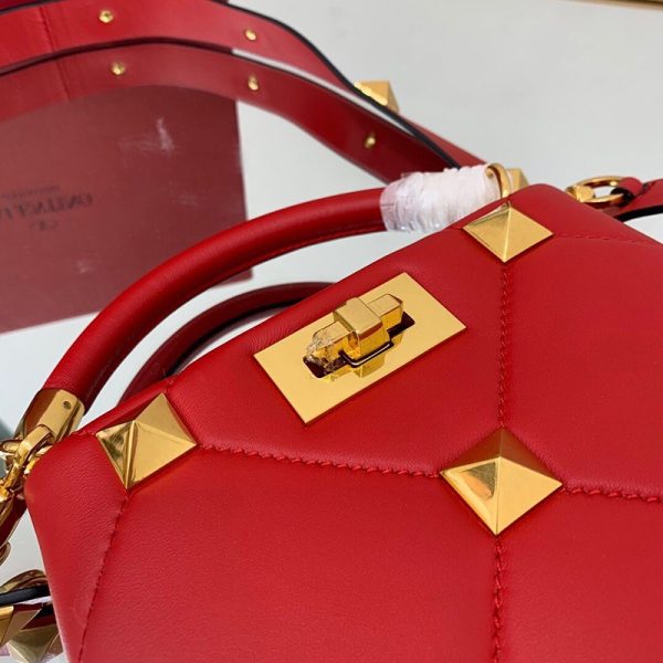《大人気》ヴァレンティノ ハンドバッグ 偽物 ROMAN STUD QUILTED Vuj81781 - 画像 (6)