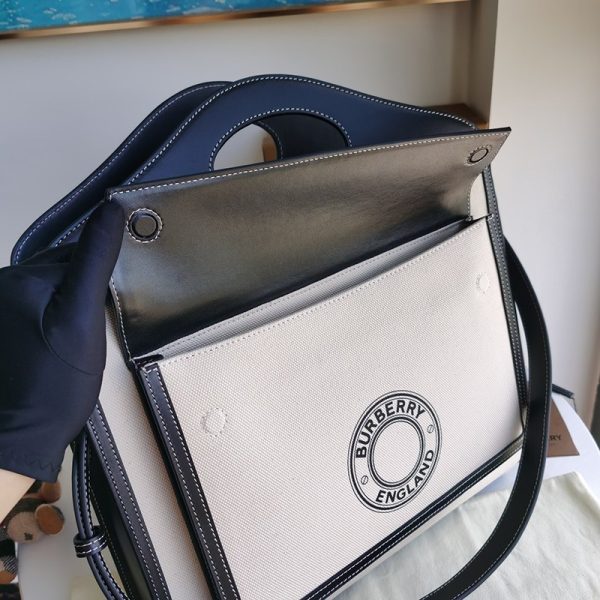 人気急上昇バーバリー ショルダーバッグ 偽物 ミニ ツートン キャンバス＆レザー ポケットバッグ Baz55041 - 画像 (8)