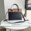 定番バーバリー ハンドバッグ コピー レザー＆ヴィンテージ チェック タイトル Bas34694 - 画像 (2)