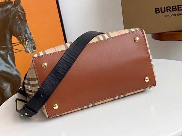 春もの新作バーバリー トートバッグ 偽物 チェック トリプルスタッズ ベルトバッグミニ Bax32753 - 画像 (6)