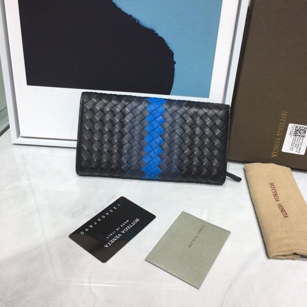 希少色ボッテガヴェネタ イントレチャート 偽物 ラム スナップ 長財布 boj26536 - 画像 (3)