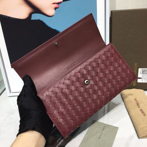★日本!!人気！ボッテガヴェネタ 偽物 イントレチャート ラム スナップ 長財布 boz36242 - 画像 (6)
