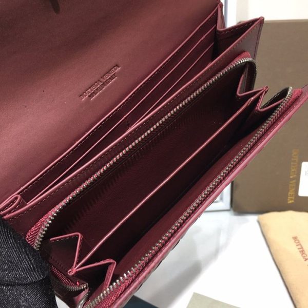 ★日本!!人気！ボッテガヴェネタ 偽物 イントレチャート ラム スナップ 長財布 boz36242 - 画像 (8)