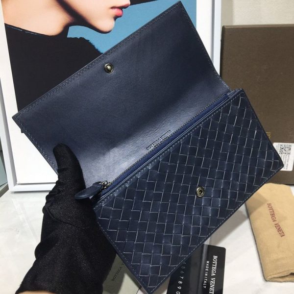 日本未入荷ボッテガヴェネタ イントレチャート 偽物 ラム スナップ 長財布 boy48673 - 画像 (6)