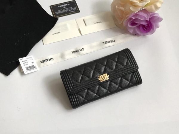 超話題!シャネル 長財布 ボーイ シャネル 偽物 キャビアスキン shu95881 - 画像 (2)