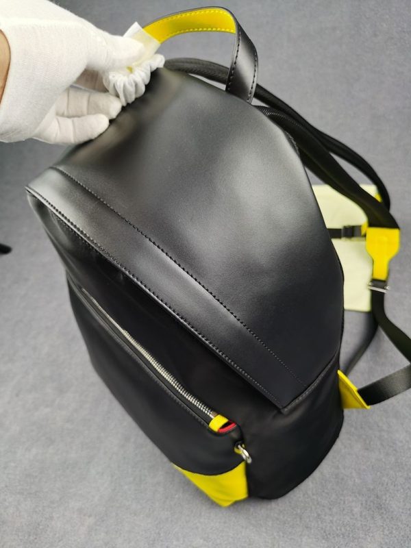 超希少！フェンディ バグズアイ 偽物 ナイロン レザー バックパック fez96637 - 画像 (6)