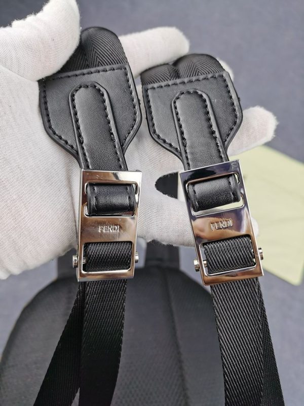 日本未入荷フェンディ バックパック コピー ブラックナイロン バックパック fez25036 - 画像 (7)