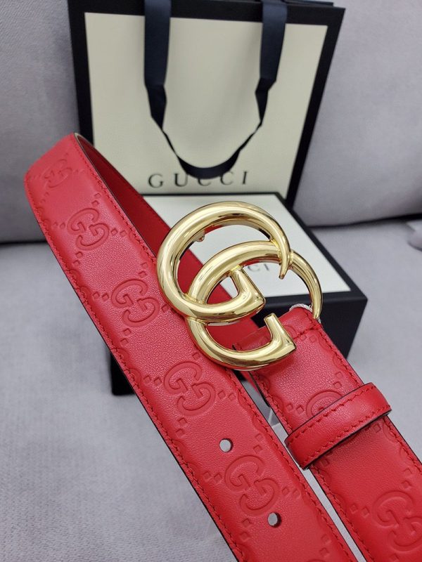 大人気!!新色グッチ ベルト コピー GGマーモント カジュアルベルト 30mm guf34767 - 画像 (2)