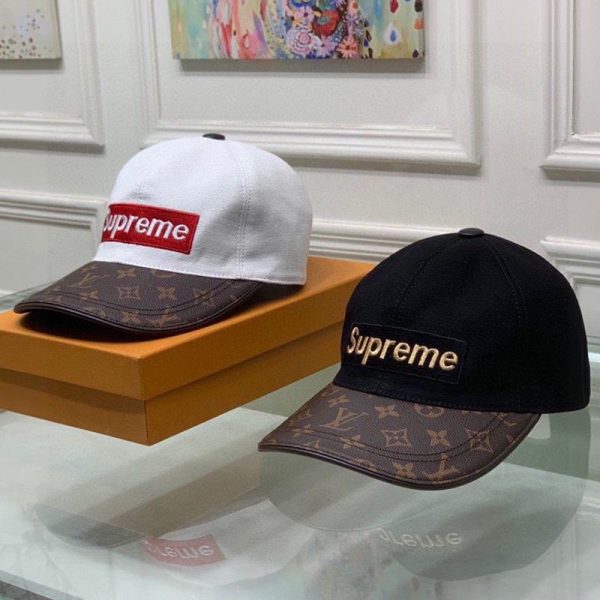 争奪戦シュプリーム ヴィトン キャップ 偽物 Perforated Camp Cap navy 2色 vuk83095