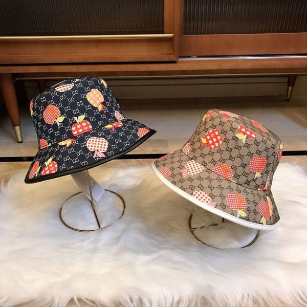 グッチ レポム バケットハット 偽物 アップル＆ハート レポム リンゴ gup40284 - 画像 (5)