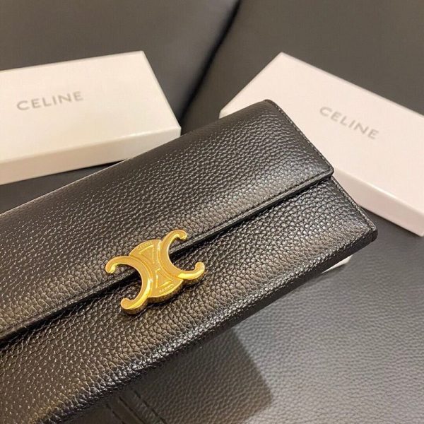 完売必至 セリーヌ コピー ラージ トリオンフ フラップウォレット ラムスキン長財布 Ceq81746 - 画像 (5)