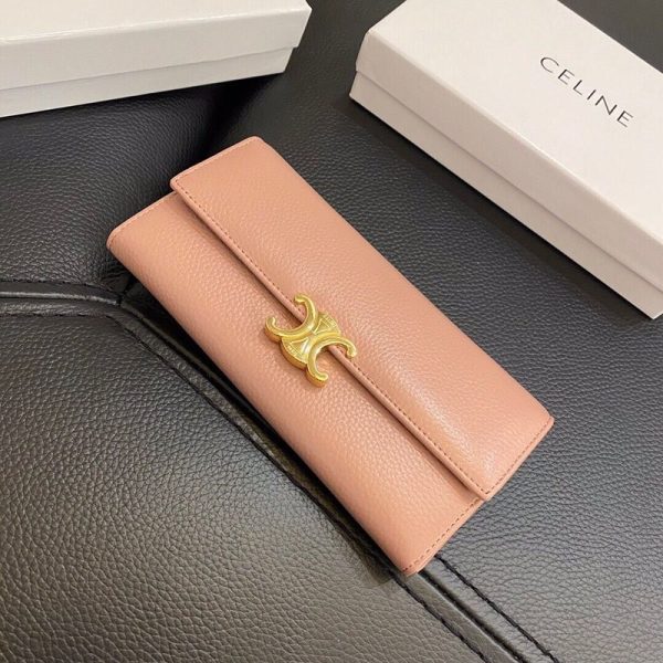 完売必至 セリーヌ コピー ラージ トリオンフ フラップウォレット ラムスキン長財布 Ceq81746 - 画像 (6)