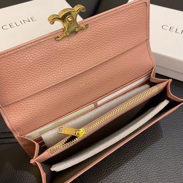 完売必至 セリーヌ コピー ラージ トリオンフ フラップウォレット ラムスキン長財布 Ceq81746 - 画像 (9)