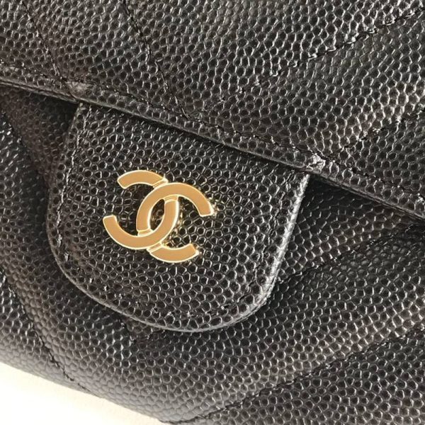 希少限定品 シャネル 二折りカブセ長財布 コピーキャビア 80758 - 画像 (5)