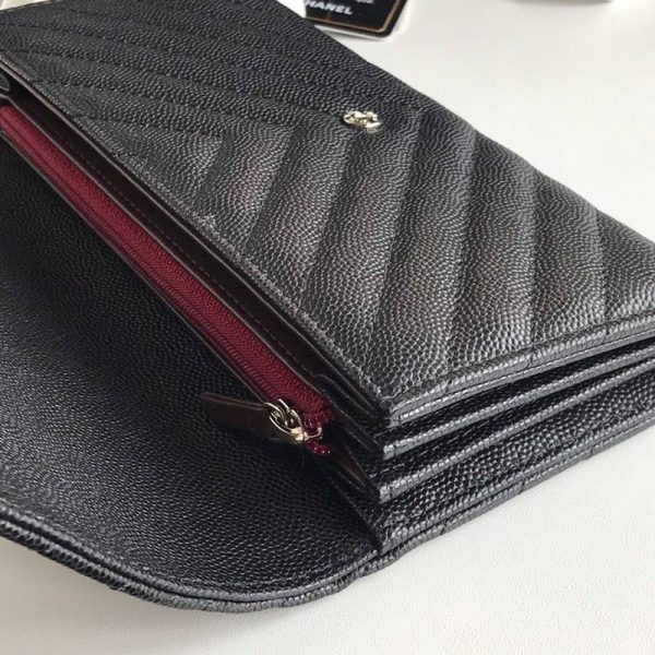 希少限定品 シャネル 二折りカブセ長財布 キャビア sho32812 - 画像 (7)