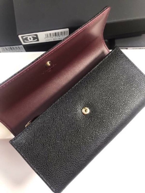 人気  シャネル キャビアスキン 偽物 ココマーク 二つ折り長財布 sho97441 - 画像 (7)